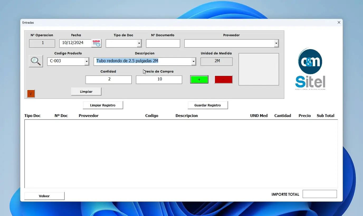 Aplicativo para Fabricacion de Base para Antenas - Captura